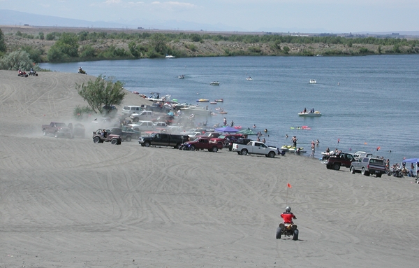 Moses Lake Sand Dunes - North side of Competition Hill area, this is where Moses Lake's southern shore borders the sand dunes